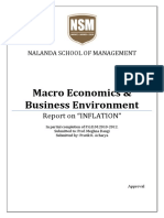 Macro Economics & Business Environment: Report On "INFLATION"