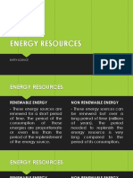 Energy Resources: Earth Science