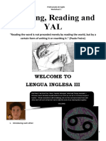 Teaching, Reading and YAL: Welcome To Lengua Inglesa Iii