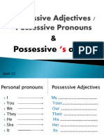 Possessive And: Unit 12