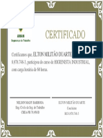 Certificado: Elton Militão Duarte