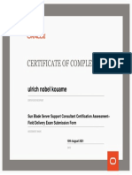Sun Blade Server Support Consultant Certification Assessment - Field Delivery Exam Submission Form