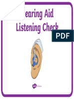 T DC 220 Hearing Aid Listening Check Display Sign
