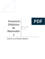 Secuencia Didáctica de Matemática Esc 105