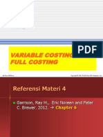 Dasar Akmen 4 - Variable Costing and Full Costing