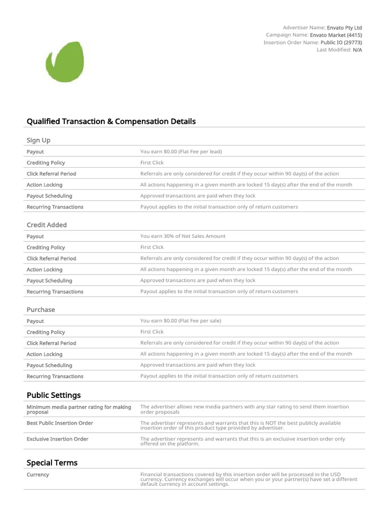 Qualified Transaction & Compensation Details: Sign Up | PDF | Indemnity ...