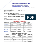 Quotation of Generator Cooling Tower Chemical