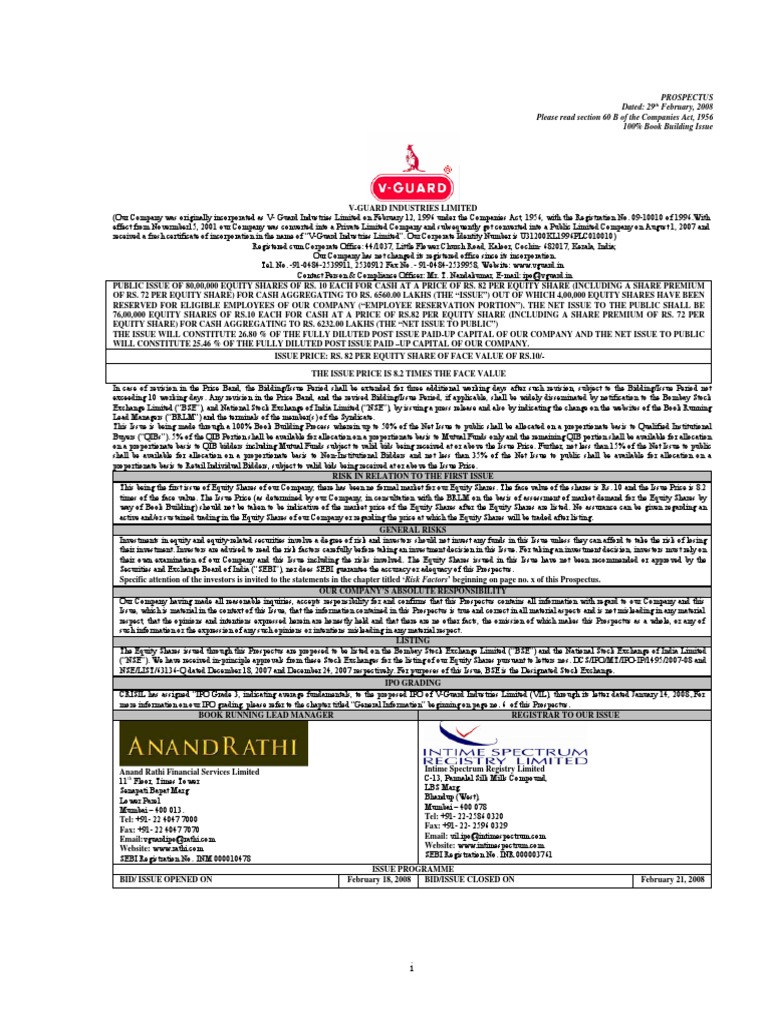 THE RECORD OF G -1.0 アートブック Prospectus Dated: 29 February, 2008 Please Read Section 60 B