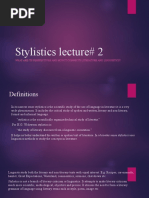 Stylistics Lecture# 2: What Are Its Perspectives and How It Connects Literature and Linguistics?