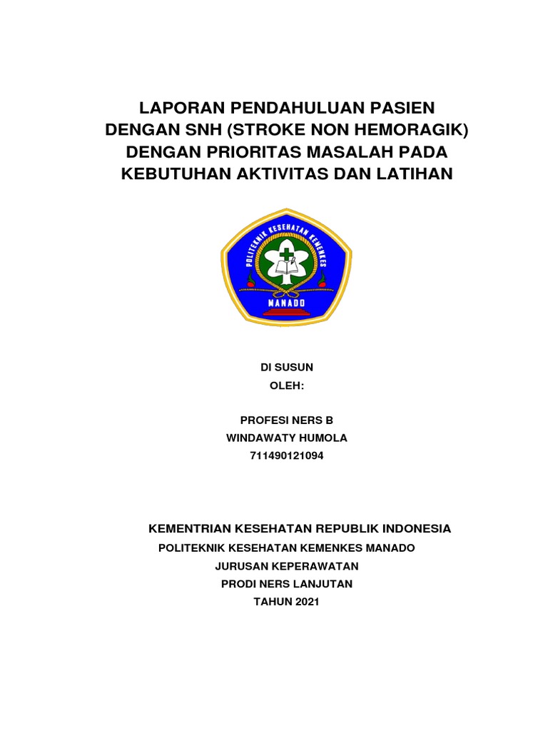 Askep SNH Dengan Masalah Pada Kebutuhan Aktivitas Dan Latihan | PDF