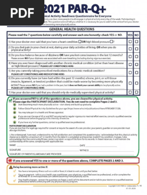ParQ Plus Jan 2021 Blank