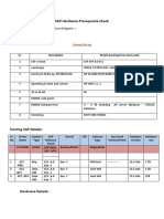 SAP Hardware Prerequisite Check: 1) Existing Hardware Architecture Diagram