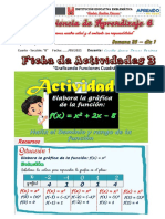 3ficha de Actividades (CuartoB) - Semana26 - Dia1 - Graficando Funciones Cuadráticas