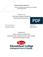 Documents - Pub Research Project Report On 4th Sem of Mba