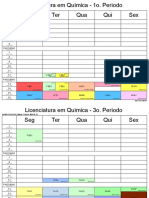 Licenciatura em Química - Horários