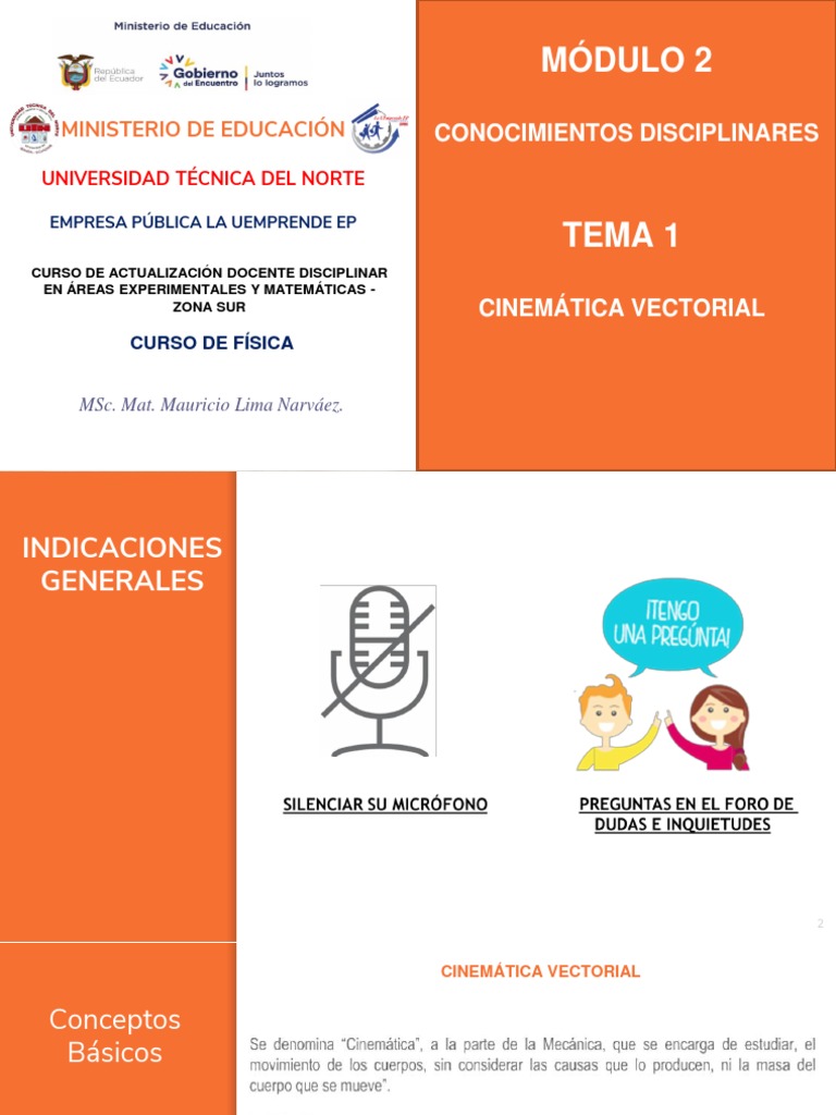 Tipos de Movimiento en Cinemática Vectorial | PDF | Cinemática ...