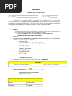 Sample Meal Planning