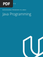 Java Programming: Nanodegree Program Syllabus