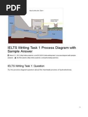 Ielts Writing Task 1 Process Diagram With Sample Answer Pdf Power Station Verb