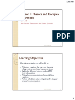 Lesson 1: Phasors and Complex Arithmetic: ET 332b Ac Motors, Generators and Power Systems