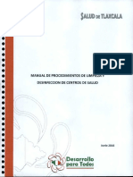 Manual de Procedimientos de Limpieza y Desinfección de Centro de Salud