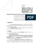 Demanda Divorcio Huado-Sep de Hecho y Tenencia