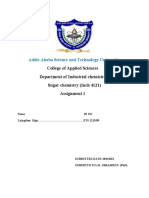 Addis Ababa Science and Technology University: College of Applied Sciences Department of Industrial Chemistry