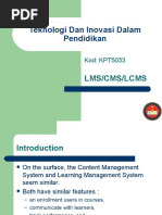 Teknologi Dan Inovasi Dalam Pendidikan: Lms/Cms/Lcms