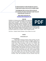 “Analisis Pengukuran Strategik Kualitas Pelayanan Menggunakan Balance Scorecard”