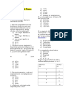 Evaluacion Especial 2° Medio