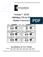 "Twister" 100Mbps TX-to-FX Media Converter: Installation & User Guide