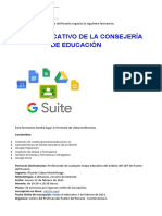 Gsuite Educativo de La Consejería de Educación