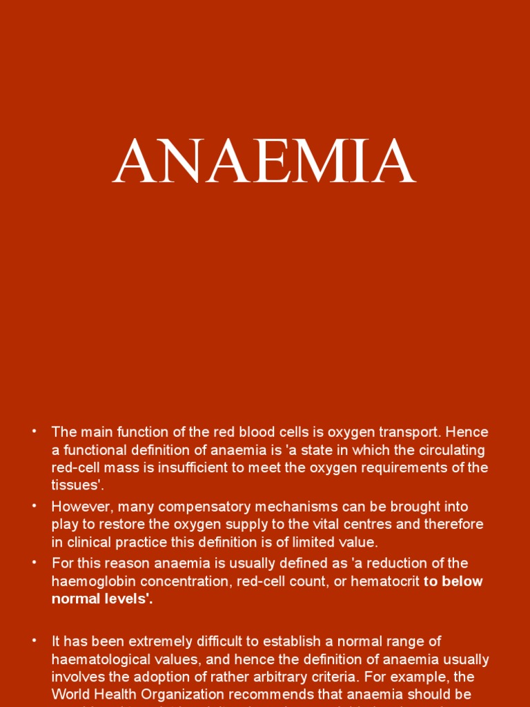 Anaemia and Polycythaemia PDF Anemia Vitamin B12