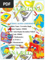 Csec Math Sba Guidelines | PDF | Mean | Chart