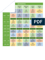 Horario de clases de matemática