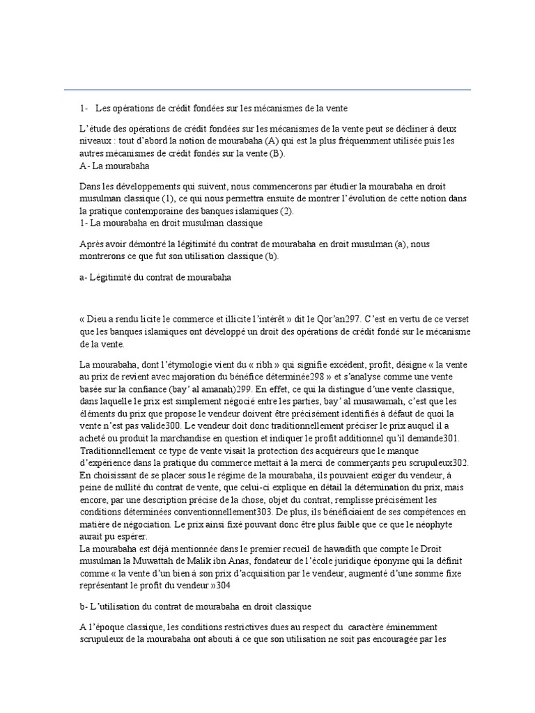 Type Mem - Copie | PDF | Banque et finance islamiques | Crédit