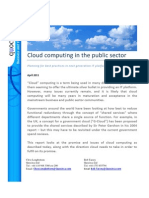 Cloud Computing in The Public Sector