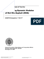 Determining Dynamic Modulus of Hot Mix Asphalt (HMA) : Standard Method of Test For