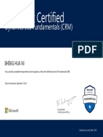 Microsoft Certified Dynamics 365 Fundatmental (CRM)