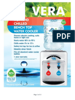 Vera Bench Top Water Cooler User Manual