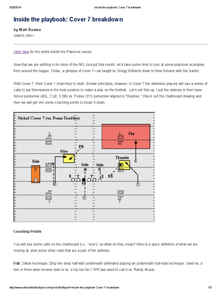 Cover 7 Defense Breakdown | PDF | Teams | American Football
