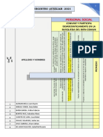 Registro de alumnos menores de