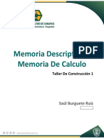 Memoria Descriptiva Y Memoria de Calculo