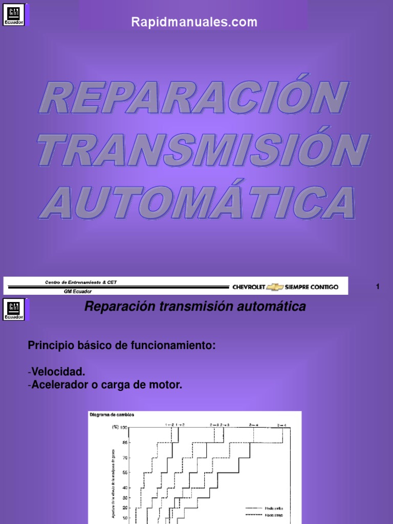 Transmision 4L60 E Manual de Taller 706 Páginas | PDF | Transmisión ...