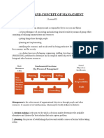 Nature and Concept of Managment