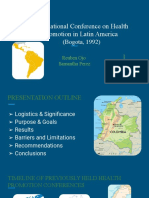 Group 3 Declaration of The Int - Conference On Health Promotion in Latin America (1992) .