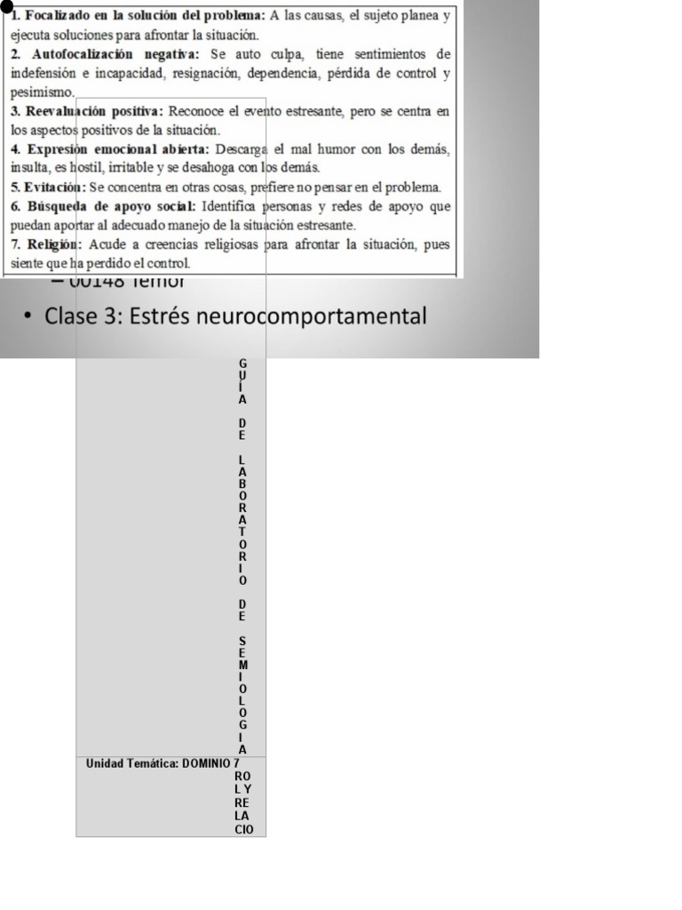 Guia N. 3 Dominio 7 Rol y Relaciones, Dominio 9 Afrontamiento y ...