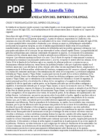 CRISIS Y REORGANIZACIÓN DEL IMPERIO COLONIAL - Historia Crítica. Blog de Anarella Vélez