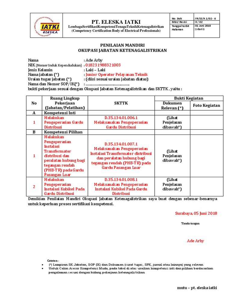 Penilaian Mandiri Pdf
