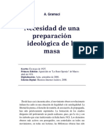 Necesidad de La Preparación Ideologica para Las Masas